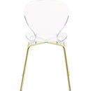  Color_Gold -- Clarion Gold Lucite Seat And Metal Base Dining Chair IMAGE 3
