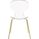  Color_Gold -- Clarion Gold Lucite Seat And Metal Base Dining Chair IMAGE 5
