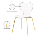  Color_Gold -- Clarion Gold Lucite Seat And Metal Base Dining Chair IMAGE 7