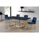  Color_Navy -- Heidi Navy Velvet Upholstered Dining Chair IMAGE 2