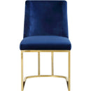  Color_Navy -- Heidi Navy Velvet Upholstered Dining Chair IMAGE 4