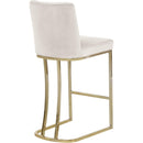  Color_Cream/ Gold -- Heidi Cream Velvet Upholstered Counter Stool IMAGE 3