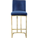  Color_Navy -- Heidi Navy Velvet Upholstered Counter Stool IMAGE 4