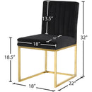  Color_Black/ Gold -- Meridian Giselle Dining Chair IMAGE 5