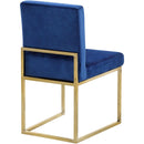  Color_Navy -- Giselle Navy Velvet Upholstered Dining Chair IMAGE 3