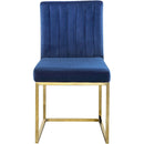  Color_Navy -- Giselle Navy Velvet Upholstered Dining Chair IMAGE 4