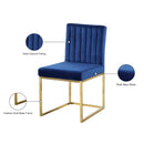  Color_Navy -- Giselle Navy Velvet Upholstered Dining Chair IMAGE 6