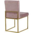  Color_Gold/ Pink -- Giselle Pink Velvet Upholstered Dining Chair IMAGE 3