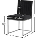  Color_Black/ Chrome -- Meridian Giselle Dining Chair IMAGE 5