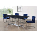  Color_Navy -- Giselle Navy Velvet Upholstered Dining Chair IMAGE 2