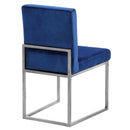  Color_Navy -- Giselle Navy Velvet Upholstered Dining Chair IMAGE 3