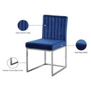 Meridian Giselle Navy Velvet Dining Chair IMAGE 6