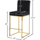  Color_Black/ Gold -- Meridian Giselle Counter Height Stool IMAGE 5