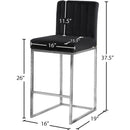  Color_Black/ Chrome -- Meridian Giselle Counter Height Stool IMAGE 5