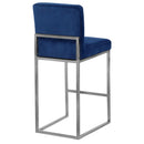  Color_Navy -- Giselle Navy Velvet Upholstered Counter Stool IMAGE 3