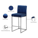  Color_Navy -- Giselle Navy Velvet Upholstered Counter Stool IMAGE 6