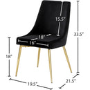  Color_Black/ Gold -- Meridian Karina Dining Chair IMAGE 5