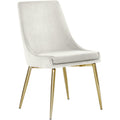 Color_Cream/ Gold -- Karina Cream Velvet Upholstered Dining Chair IMAGE 1