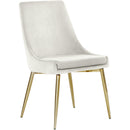  Color_Cream/ Gold -- Karina Cream Velvet Upholstered Dining Chair IMAGE 1