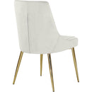  Color_Cream/ Gold -- Karina Cream Velvet Upholstered Dining Chair IMAGE 3