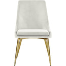  Color_Cream/ Gold -- Karina Cream Velvet Upholstered Dining Chair IMAGE 4