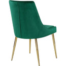  Color_Gold/ Green -- Karina Green Velvet Upholstered Dining Chair IMAGE 3