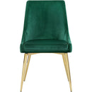  Color_Gold/ Green -- Karina Green Velvet Upholstered Dining Chair IMAGE 4