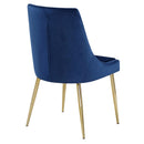  Color_Navy -- Karina Navy Velvet Upholstered Dining Chair IMAGE 3