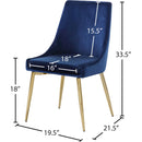  Color_Navy -- Karina Navy Velvet Upholstered Dining Chair IMAGE 5