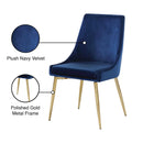  Color_Navy -- Karina Navy Velvet Upholstered Dining Chair IMAGE 6