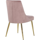  Color_Gold/ Pink -- Karina Pink Velvet Upholstered Dining Chair IMAGE 3