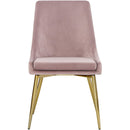 Color_Gold/ Pink -- Karina Pink Velvet Upholstered Dining Chair IMAGE 4