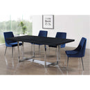  Color_Navy -- Karina Navy Velvet Upholstered Dining Chair IMAGE 2