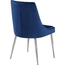  Color_Navy -- Karina Navy Velvet Upholstered Dining Chair IMAGE 3