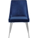  Color_Navy -- Karina Navy Velvet Upholstered Dining Chair IMAGE 4