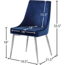  Color_Navy -- Karina Navy Velvet Upholstered Dining Chair IMAGE 5