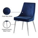  Color_Navy -- Karina Navy Velvet Upholstered Dining Chair IMAGE 6