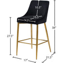  Color_Black/ Gold -- Meridian Karina Counter Height Stool IMAGE 5