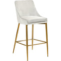  Color_Cream/ Gold -- Karina Cream Velvet Upholstered Counter Stool IMAGE 1