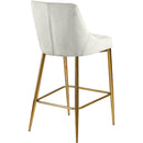  Color_Cream/ Gold -- Karina Cream Velvet Upholstered Counter Stool IMAGE 3