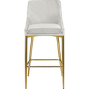  Color_Cream/ Gold -- Karina Cream Velvet Upholstered Counter Stool IMAGE 4