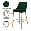  Color_Gold/ Green -- Karina Green Velvet Upholstered Counter Stool IMAGE 6