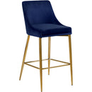  Color_Navy -- Karina Navy Velvet Upholstered Counter Stool IMAGE 1