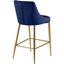  Color_Navy -- Karina Navy Velvet Upholstered Counter Stool IMAGE 3