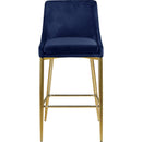  Color_Navy -- Karina Navy Velvet Upholstered Counter Stool IMAGE 4