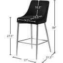  Color_Black/ Chrome -- Meridian Karina Counter Height Stool IMAGE 5