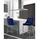 Color_Navy -- Karina Navy Velvet Upholstered Counter Stool IMAGE 2