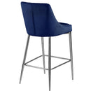  Color_Navy -- Karina Navy Velvet Upholstered Counter Stool IMAGE 3