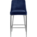  Color_Navy -- Karina Navy Velvet Upholstered Counter Stool IMAGE 4