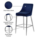  Color_Navy -- Karina Navy Velvet Upholstered Counter Stool IMAGE 6